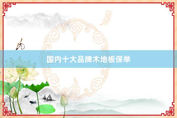国内十大品牌木地板保举